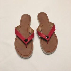 Coach Shelly Leather Flip Flop Sandals Size 7.5